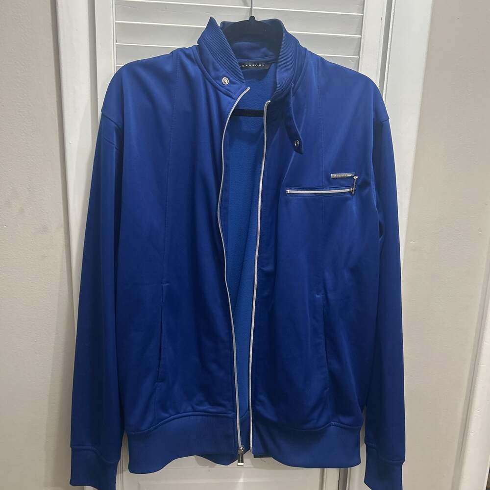 Sean John Blue Track Jacket Full Zip Size XXL